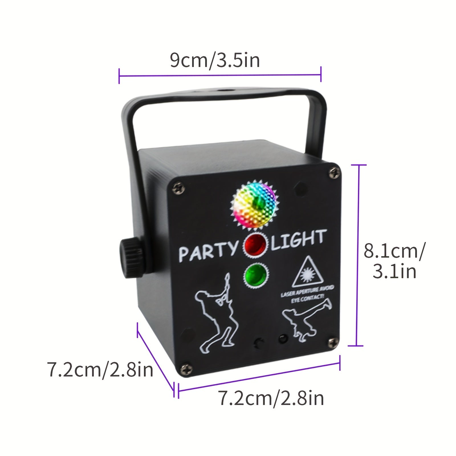 1 unidad de luces LED RGB para fiestas, 3 en 1, USB, con control remoto, proyector de luces estroboscópicas y discoteca, ideal para bares, cumpleaños, clubes, bodas, eventos comerciales y fiestas