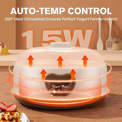 Fabricante de yogur probiótico con máquina de yogur totalmente automática multifunción para yogur orgánico en el hogar, queso, vino de fruta