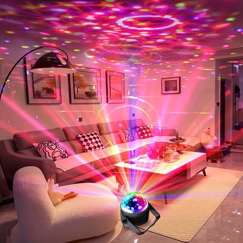 Un conjunto de luces de bola de discoteca alimentadas por USB, luces de fiesta LED, bolas mágicas para encimera, luces de DJ interiores para todo tipo de habitaciones - adecuado para bailes en la sala familiar, bares, karaokes, decoración del hogar en el