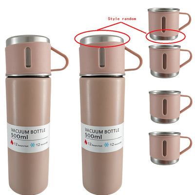 Juego de 6 Piezas con Taza Aislada y Botella Portátil para Bebidas Calientes y Frías