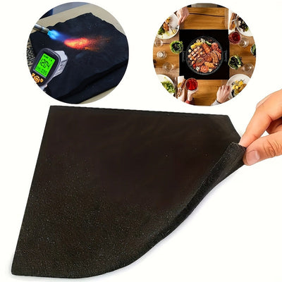 1 pieza de alfombrilla resistente al calor rústica - Tela de poliéster, ideal para barbacoa, cocina, soldadura - Alfombrilla de aislamiento duradera y lavable a mano con diseño de bosque
