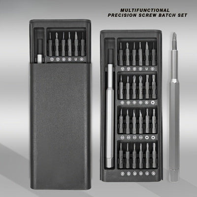 Juego de 25 mini destornilladores, con cabeza plana y cruz, adecuado para productos electrónicos, joyería, computadoras, gafas, relojes y teléfonos móviles.