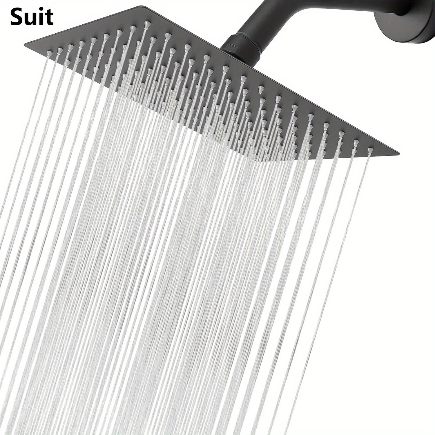 Juego de cabezal de ducha de acero inoxidable con flor - riego superior lujoso, alta presión de agua para una experiencia incomparable - diseño cuadrado, eficiente y ahorro de agua, mejora la estética del baño