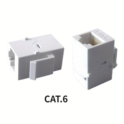 20 piezas de conector RJ45 hembra a hembra para conexión de red informática CAT.6 Gigabit Ethernet, destinado a fines de telecomunicaciones, incluyendo teléfonos, computadoras de escritorio, laptops y otros dispositivos que permiten acceder a datos, cont