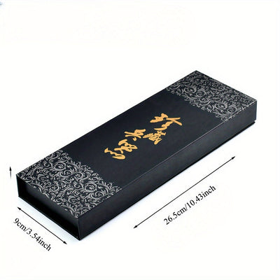 Estuche de exhibición de espada negra de lujo - 10,6" (26,49 cm) caja de almacenamiento de armas antiguas con diseño ornamentado, caja de regalo de cartón duro para cumpleaños, Navidad, Halloween y fiestas, regalo coleccionable, ideal para Navidad