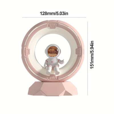 BGPRIDER Moderna Lámpara de Noche Astronauta, Control Táctil 3-Color LED Lámpara de Mesilla, 4 Niveles de Brillo Ajustables, Batería de Litio Recargable de 1200mAh, Inalámbrica, con Placa de Mesa para Dormitorio, Ideal para Regalos de Cumpleaños y Navida