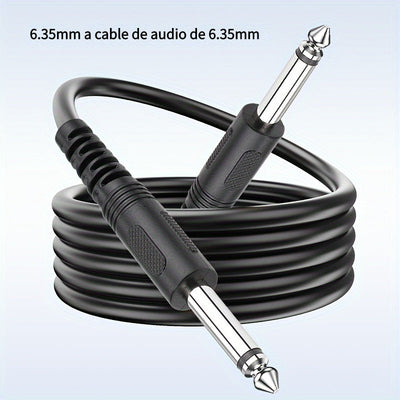 Cable de audio I-zclive de 6.5 mm, cable de audio macho a macho de 6.35 mm, cable de audio de 6.5 mm de cobre libre de oxígeno, cable de audio de reducción de ruido de 6.35 mm, conector de metal aplicable para computadora, DVD, bajo, teclado. Eid Al-Adha