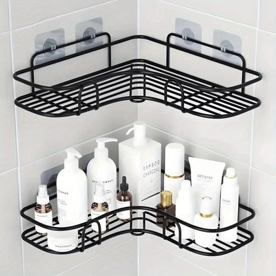 Estantería para Baño sin Taladro - Organizador de Esquina Resistente al Óxido, Ahorrador de Espacio para Ducha o Cocina/Lavandería - Fácil Instalación, Diseño Minimalista y Construcción Robusta, Ideal para Espacios Pequeños