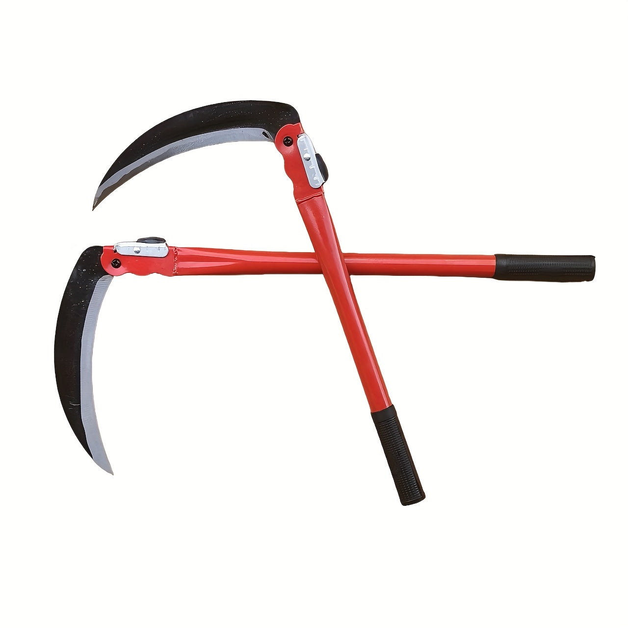 Cuchilla plegable de acero de manganeso de alta resistencia - Hojas afiladas de largo manejable ergonómico para jardinería, maleza, césped y camping - Herramienta duradera para exteriores con mango reforzado y construcción sólida, herramientas de jardine