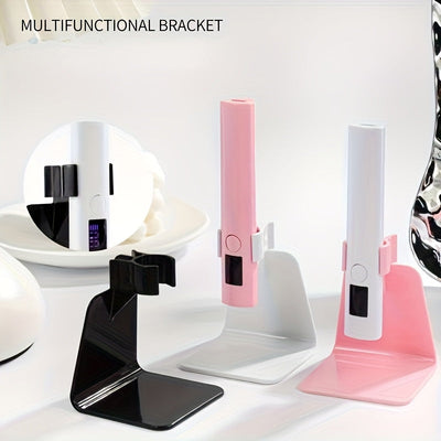 3 Piezas Soporte Multifuncional para Lámpara de Uñas - Diseño Ergonómico con Agarre Seguro, Plástico Rosa Duradero para Secadores LED, Organizador Ahorrador de Espacio para Salón y Hogar