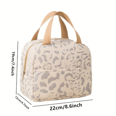 Lonchera aislante con diseño de tinta, gran capacidad, para trabajo y escuela, bolsa de picnic con hielo para viajes al aire libre, sin contacto con alimentos, regreso a clases