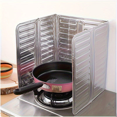 Protector de Encimera Autoadhesivo sin Taladro - Aleación de Aluminio Resistente a Altas Temperaturas, Antimanchas y Anti-moho con Bordes Verticales para Fácil Limpieza, Compatible con Estufas de Gas y Eléctricas, Solución Ahorradora de Espacio, Cubierta