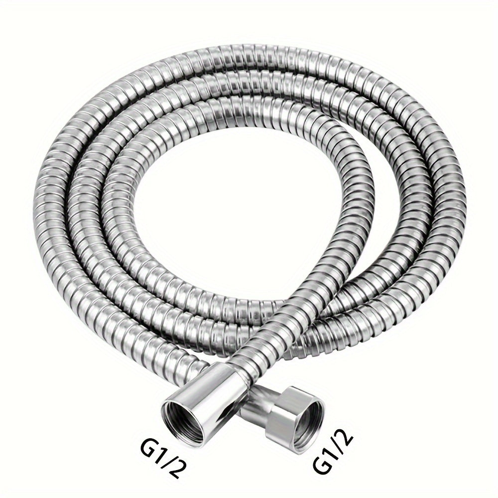 Conjunto de cabezal de ducha turbo de mano de alta presión con manguera de acero inoxidable de 59 pulgadas, 5 repuestos de filtro de algodón PP, flujo de agua ajustable con botón de parada, cabezal de ducha filtrado giratorio de 360 grados, accesorios de