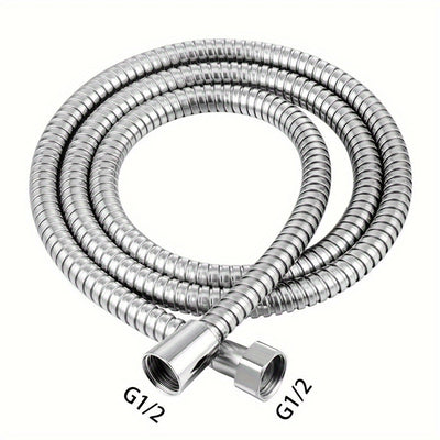 Conjunto de cabezal de ducha turbo de mano de alta presión con manguera de acero inoxidable de 59 pulgadas, 5 repuestos de filtro de algodón PP, flujo de agua ajustable con botón de parada, cabezal de ducha filtrado giratorio de 360 grados, accesorios de