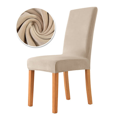 1, 2 o 4 fundas de silla de terciopelo elástico de lujo - Duraderas, resistentes al desgaste, súper suaves, aptas para mascotas, estilo contemporáneo, tela elástica y diseño moderno, ideales para hogar, hotel o restaurante