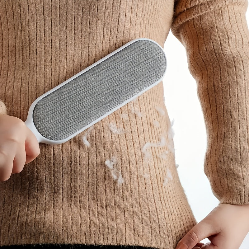1pc Cepillo de Eliminación de Pelo de Mascotas Reutilizable y Doble Cara para Gatos y Perros - Herramienta de Limpieza Electrostática Manual para Ropa, Sofás, Camas y Alfombras - Material Duradero de Polipropileno, Sin Necesidad de Energía, Diseño Extend