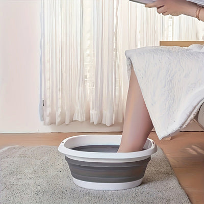 1 pieza de lavabo portátil plegable de plástico duradero - Estilo moderno, diseño de almacenamiento fácil para el hogar, dormitorio, camping - No necesita electricidad, ligero y portátil, artículos esenciales para el dormitorio, forma rectangular elegant