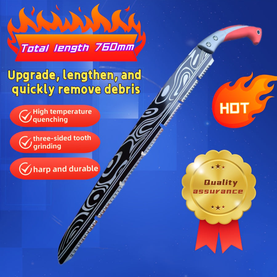 Cuchillo de mano de importación alemana de gran tamaño, patrón de damasco, cuchillo de carpintería para leñadores, cuchillo de exteriores, corte rápido engrosado. Cuchillo de poda doméstico, cuchillo de jardín. Afilado y duradero, corte eficiente, adecua