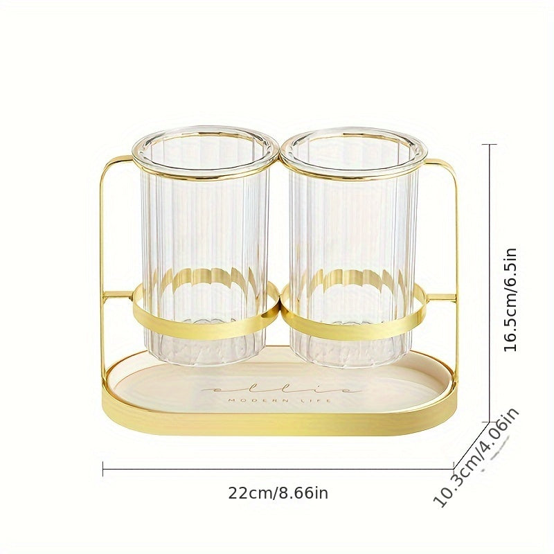 Porta cubiertos de lujo de metal y plástico, soporte para utensilios de cocina de pared, sin contacto con alimentos, estante de almacenamiento de drenaje moderno para cuchillos, tenedores, cucharas, cesta de palillos