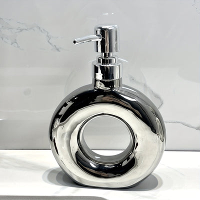 Conjunto creativo de dispensadores de jabón de cerámica, botellas de bomba de gel de ducha y loción para baño, diseño elegante de alta gama, dispensador de jabón líquido recargable para uso doméstico y de cocina, decoración de Halloween y Navidad.