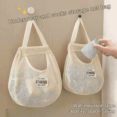 Bolsa colgante para almacenamiento de calcetines japoneses, bolsa colgante para ropa interior, bolsa de almacenamiento para ropa interior, bolsa colgante de pared para dormitorio, bolsa de boxeo sin perforación