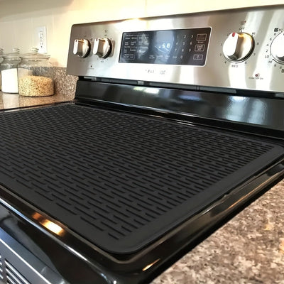 1pc Cubierta de Silicona para Estufa - Resistente al Calor, Antideslizante, Reutilizable, Adecuada para Cocinas Eléctricas y de Vidrio, Uso en Hogar/Jardín/Remolque, Accesorio de Cocina para Lavado de Platos