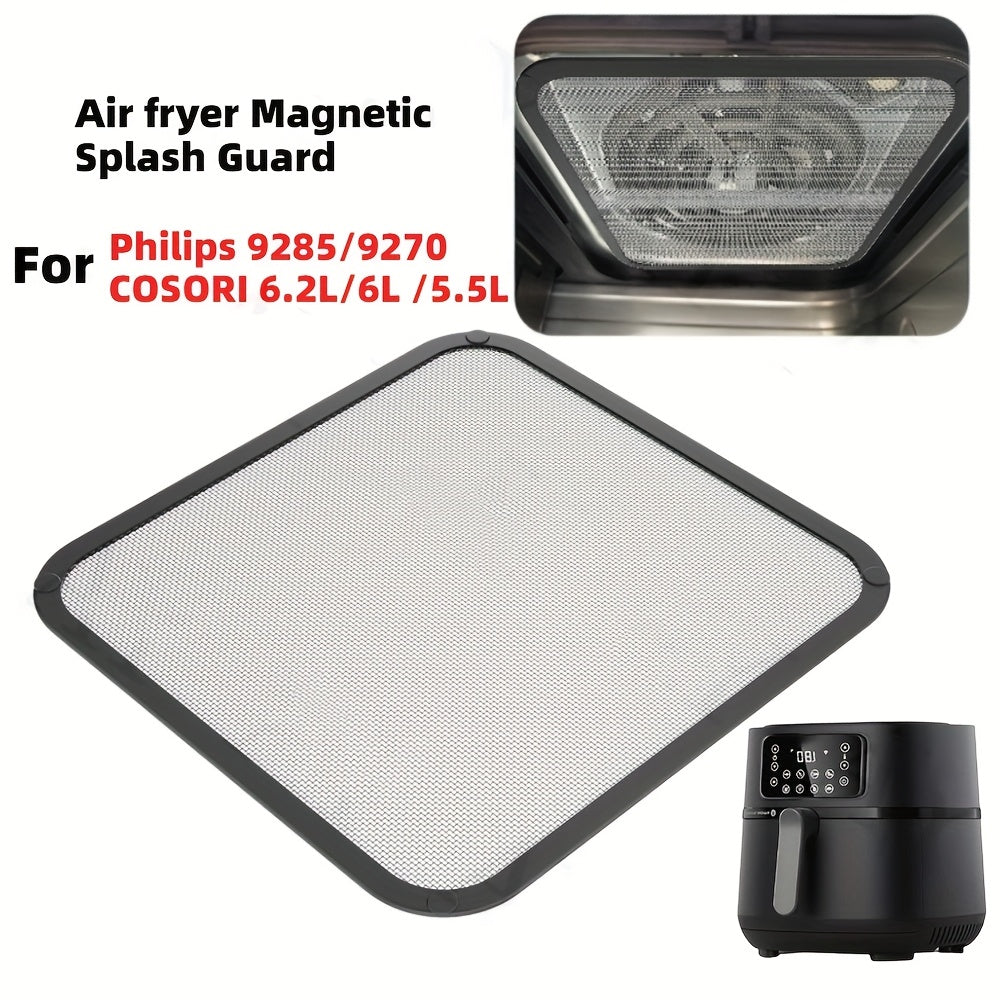 Guarda de salpicaduras para freidor de aire metálico para modelos 9285/9270, COSORI 6,2L/6L/5,5L - Red de absorción magnética, prevención de salpicaduras de aceite, diseño duradero y fácil de limpiar, accesorios para freidor de aire, parte de electrodomé
