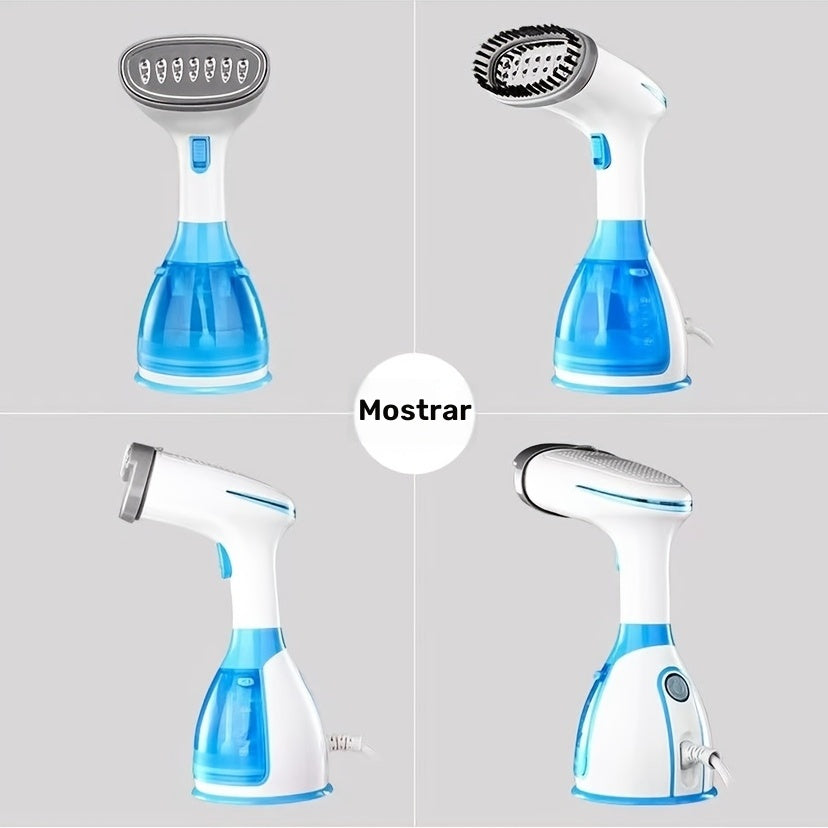 Vaporizador de Ropa de Mano de Alta Potencia, Enchufe US 110-130V - Elegante Azul y Blanco, Diseño Sin Cepillos para Planchar Eficientemente, No Necesita Batería, Plancha Portátil para Ropa