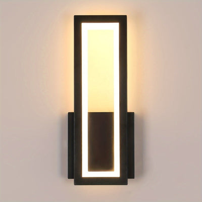 Luz de Pared LED Moderna - Blanco Cálido 3000K, Lámpara Interior de Acrílico Negro para Dormitorio, Sala de Estar, Pasillo y Escaleras