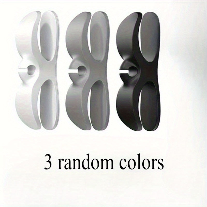 3 piezas de clips organizadores de cables de silicona para electrodomésticos de cocina - Soportes de gestión de cables adhesivos para freidor de aire, cafetera, licuadora - No se necesita batería, blanco y negro, soporte de cables para cocina, organizado