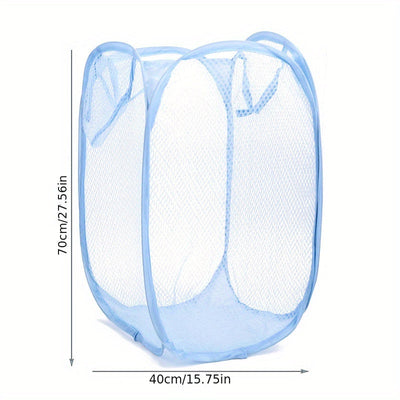 1 Cesto De Ropa Sucia Emergente, 27.56 * 15.75in, Cesto De Ropa Sucia Transpirable De Malla Extra Grande, Cesto De Almacenamiento De Ropa Sucia Plegable Con Asas Resistentes, Cesto De Almacenamiento De Juguetes