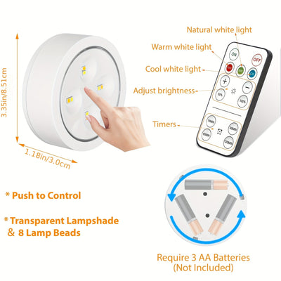 3 unidades de luces de imagen inalámbricas VILSOM LED, con batería y control remoto, regulables y temporizadas, 3 modos de luces de exhibición de arte para retratos y decoración de pared, montaje semibrillo, ajustable, acabado pulido, plástico, alimentad