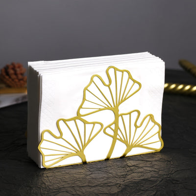 Elegante Porta Servilletas de Hoja de Ginkgo de Metal - Perfecto para Mesas de Comedor y de Café, Decoración de Cocina, Ideal para Restaurantes, Hoteles, Cafeterías