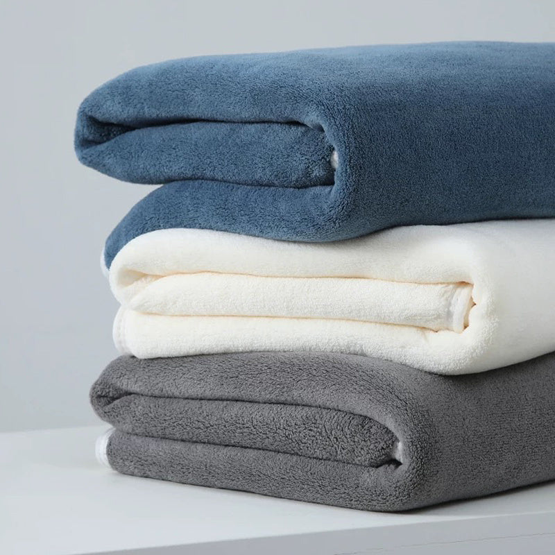 Toalla extra grande de alta absorción y secado rápido - Juego de toallas súper suaves de calidad hotelera, ideal para baño, ducha y piscina. Toallas premium de color sólido para ducha, playa y baño, ultra absorbentes, suaves, ligeras y de secado rápido,