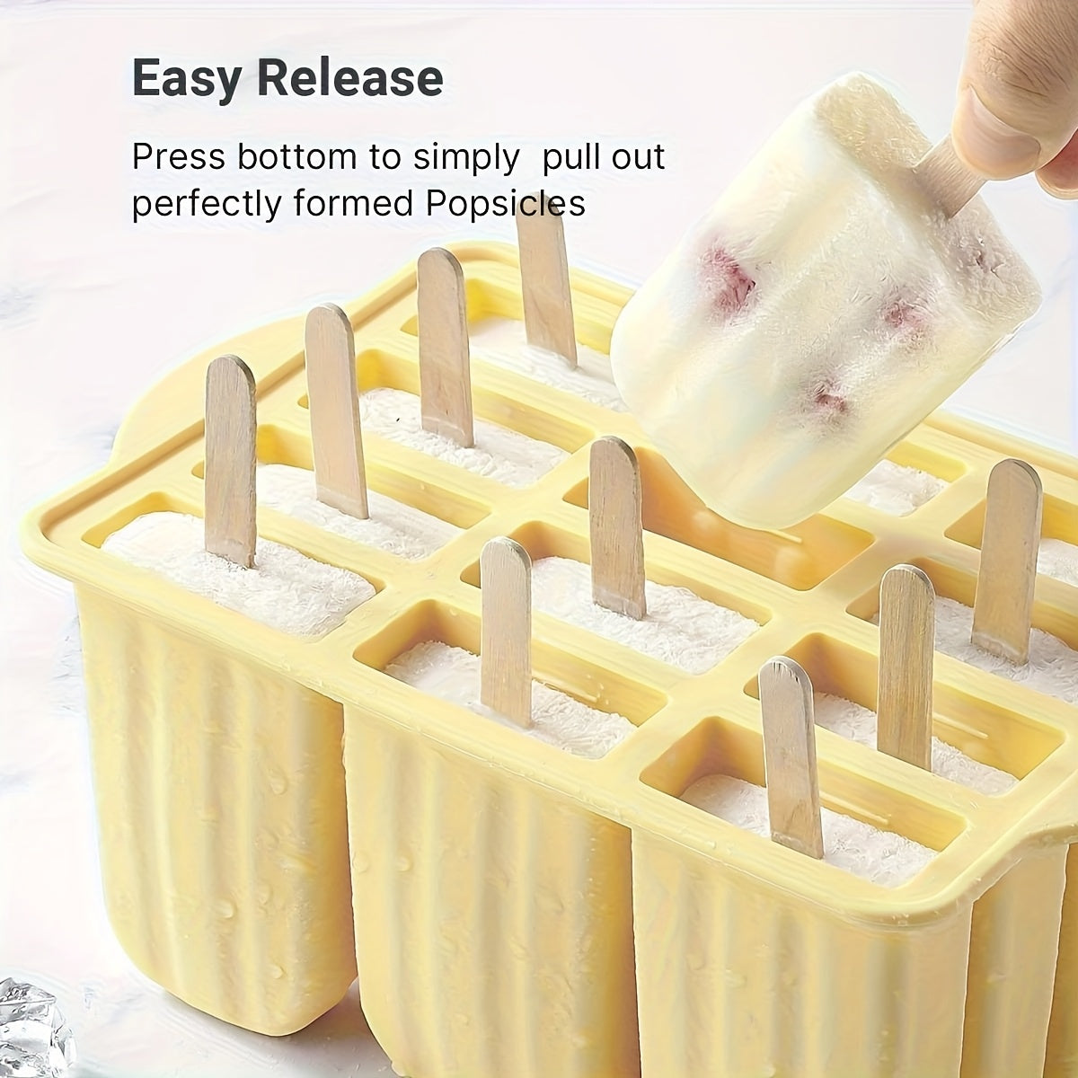 1 Juego, Molde De Popsicle, Molde De Popsicle Creativo, Molde De Popsicle De Silicona, Molde De Helado, Caja De Cubos De Hielo Congelado, Molde De Popsicle Doméstico, Molde De Gelatina Seguro, Suministros De Cocina, Accesorios De Cocina