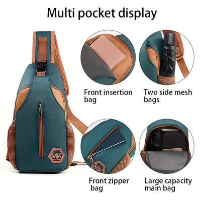 Bolso cruzado para hombre, nuevo y moderno, bandolera portátil, mochila pequeña de un solo hombro para salir, bolso para celular, marca de moda, simple y ligero, bandolera casual deportiva, también para mujeres