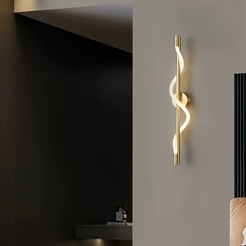 Luces de pared LED modernas con presentación de diapositivas en 3 colores - estructura metálica y pantalla acrílica, adecuadas para salones, dormitorios, hoteles, cafés y pasillos