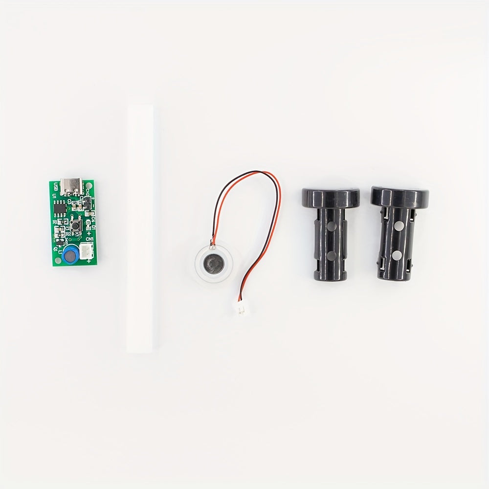 1 Juego, Set de accesorios para humidificador DIY, Hoja atomizadora + Hisopo de algodón + Placa de circuito del controlador + Soporte Tipo-C 5V 300ma 1.5-2W Placa de circuito de control del controlador del humidificador de pulverización atomizadora Gran