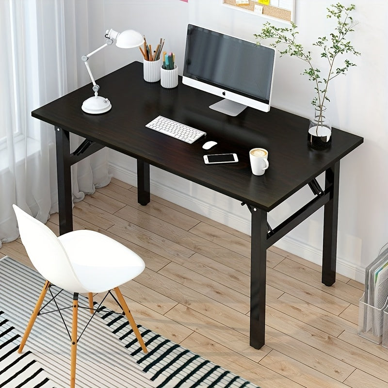 Disponible en 3 colores, mesa plegable portátil para uso doméstico, escritorio de entrenamiento fácil de montar, mesa rectangular para computadora de sala o estudio