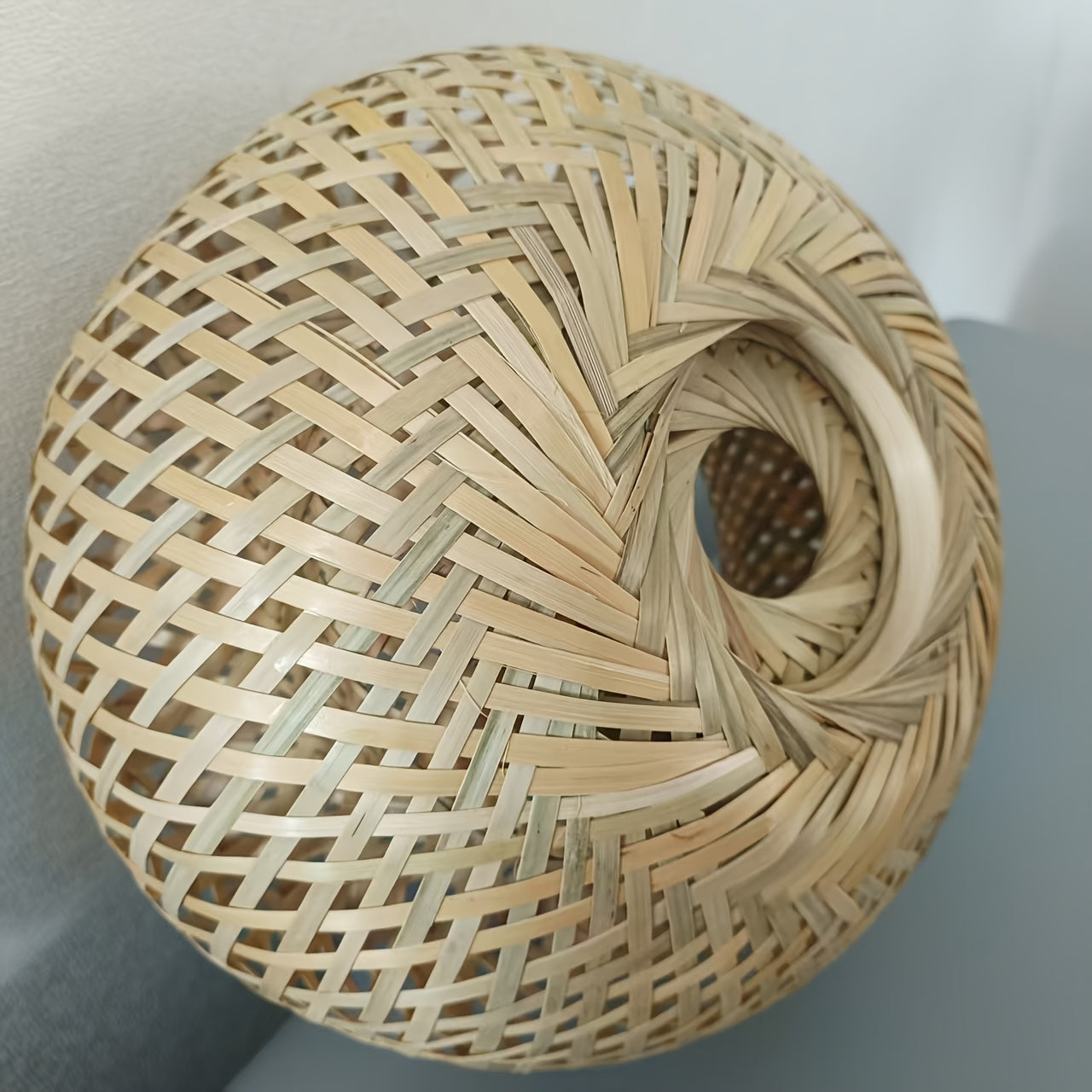 Lámpara de sombra de ratán tejido a mano estilo bohemio - Adecuada para montaje flush y luces de techo o uso decorativo, ideal para sala de estar, dormitorio, cocina y habitación de niños, área de comedor...
