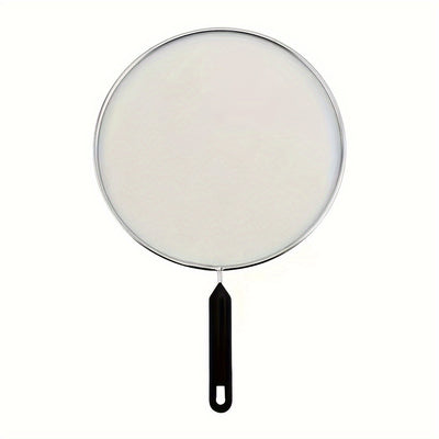 1pc Pantalla Premium para Salpicaduras de Grasa para Sartenes - Protector Metálico de Malla Fina con Mango, Filtro y Colador de Aceite para Cocinar Seguro - Herramienta Esencial de Cocina para Cocinar Saludable