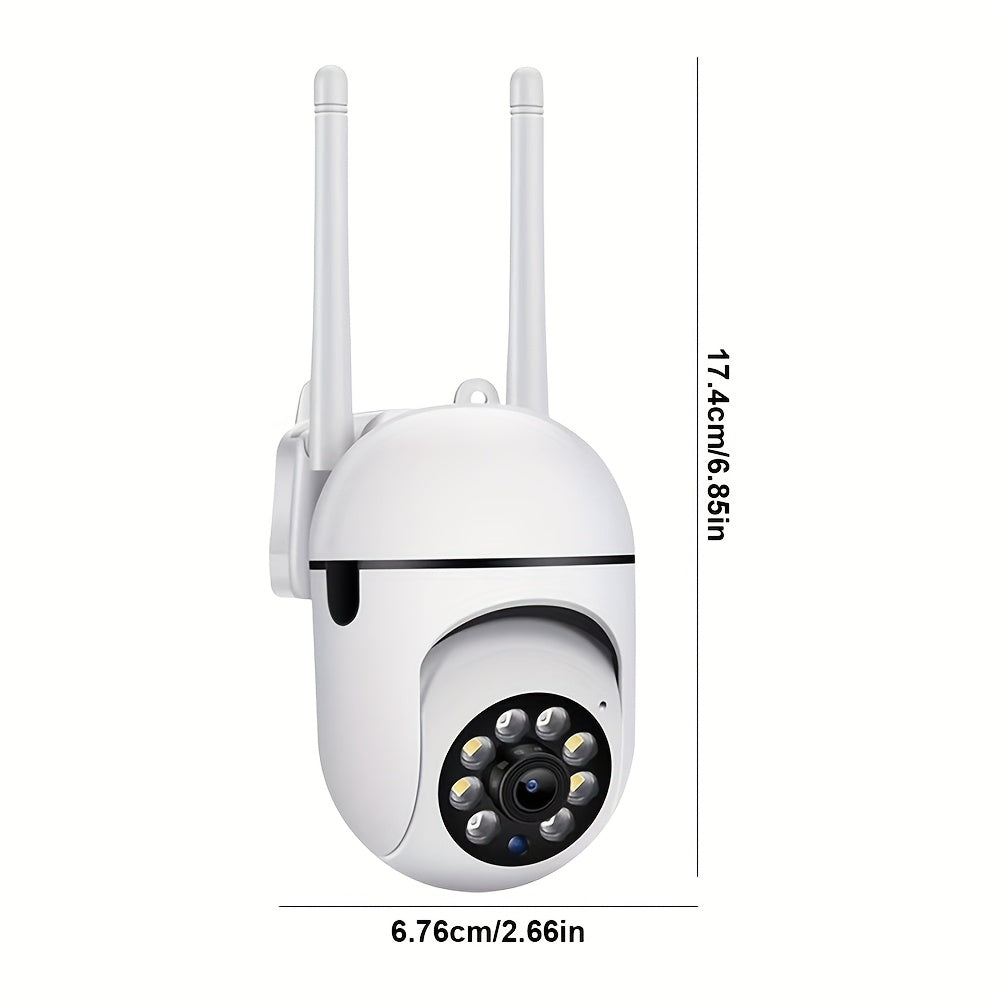 Cámara de seguridad inalámbrica con visión nocturna de 360° y 1080P, WiFi, detección inteligente de movimiento, alimentación por USB, para uso en interiores y exteriores, monitoreo remoto por app, ideal para seguridad de adultos mayores y mascotas, panta
