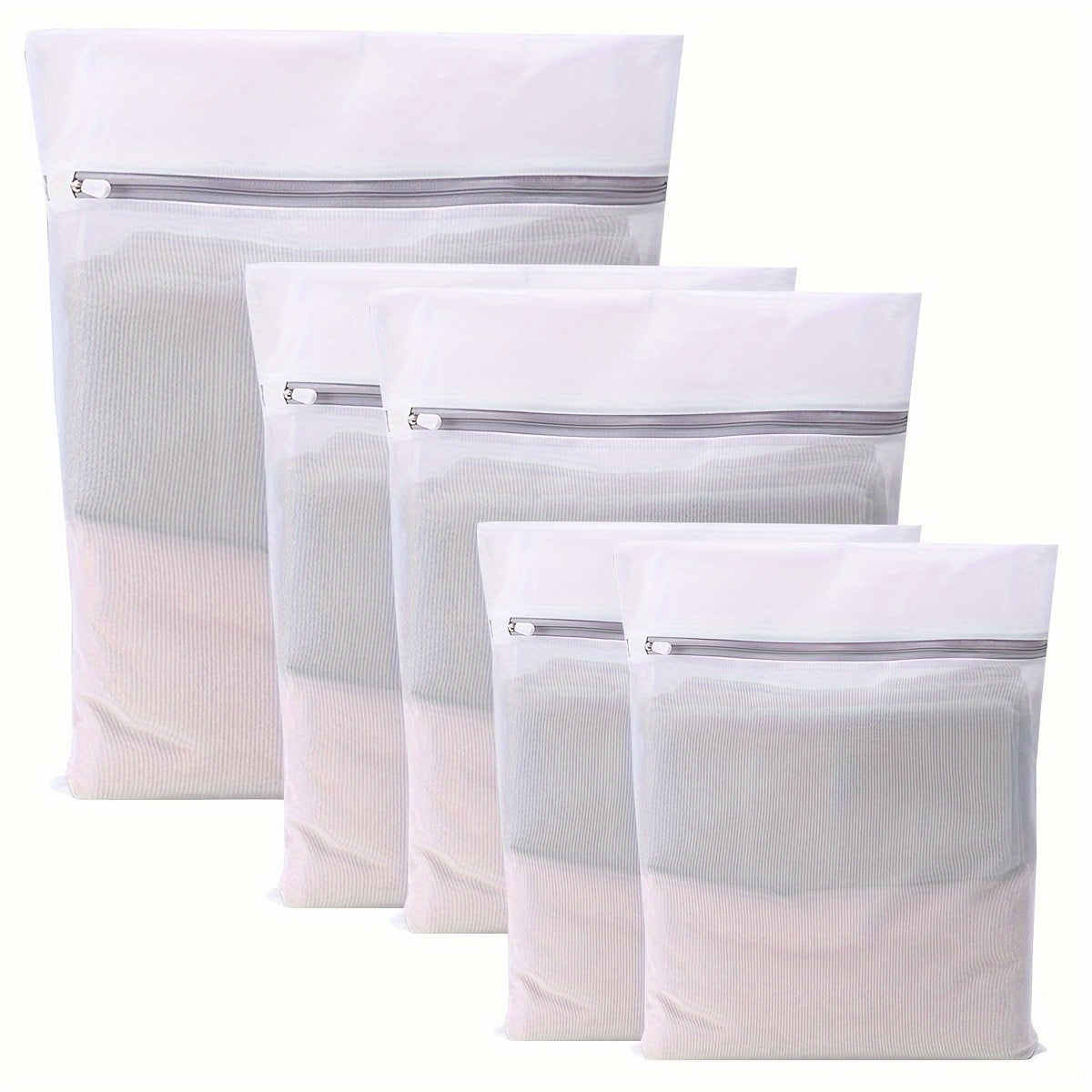 1/2/3/5 Piezas, Bolsa De Lavandería De Malla Para Prendas Delicadas, Adecuada Para Ropa Delicada, Bolsa De Lavado Para Lavadora, Adecuada Para Ropa Interior, Sujetador, Calcetines, Ropa Interior, Ropa, Bolsa De Almacenamiento De Viaje