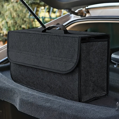 Caja de almacenamiento para maletero de coche, caja de almacenamiento portátil para interior de coche, caja de almacenamiento plegable de tela de lana, contenedor de almacenamiento y organización para vehículos, adecuado para SUV, camiones, furgonetas y
