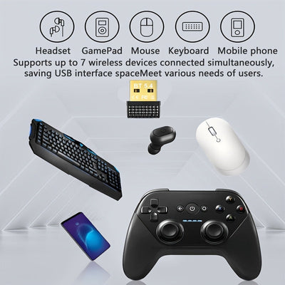 Adaptador sin varillas USB 5.4, Doble Banda Rápida, Plug & Play para Windows 11/10/8.1/7, Compatible con USB-C/Laptops/Auriculares/Tarjetas de Teclado/Ratones/Altavoces, Router Wi-Fi/Red, Sin Necesidad de Fuente Externa, Conexión Segura, Diseño Elegante,