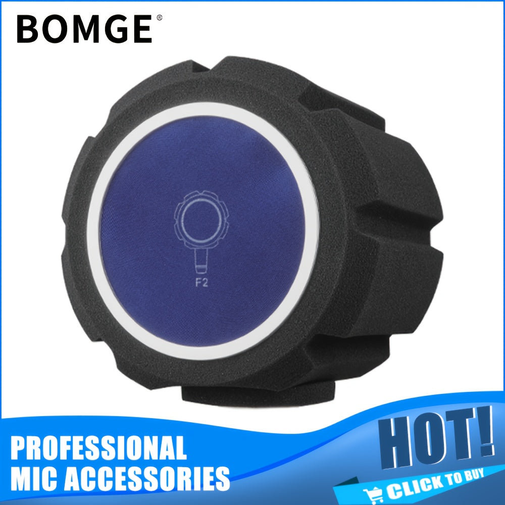 Filtro Pop de Estudio BOMGE para Micrófono con Pantalla de Espuma Insonorizante - Compatible con la Mayoría de Micrófonos, Instalación Fácil, Reducción de Ruido para Grabaciones Más Claras, Protector Antiviento, Montable en Soporte, Absorción de Sonido S