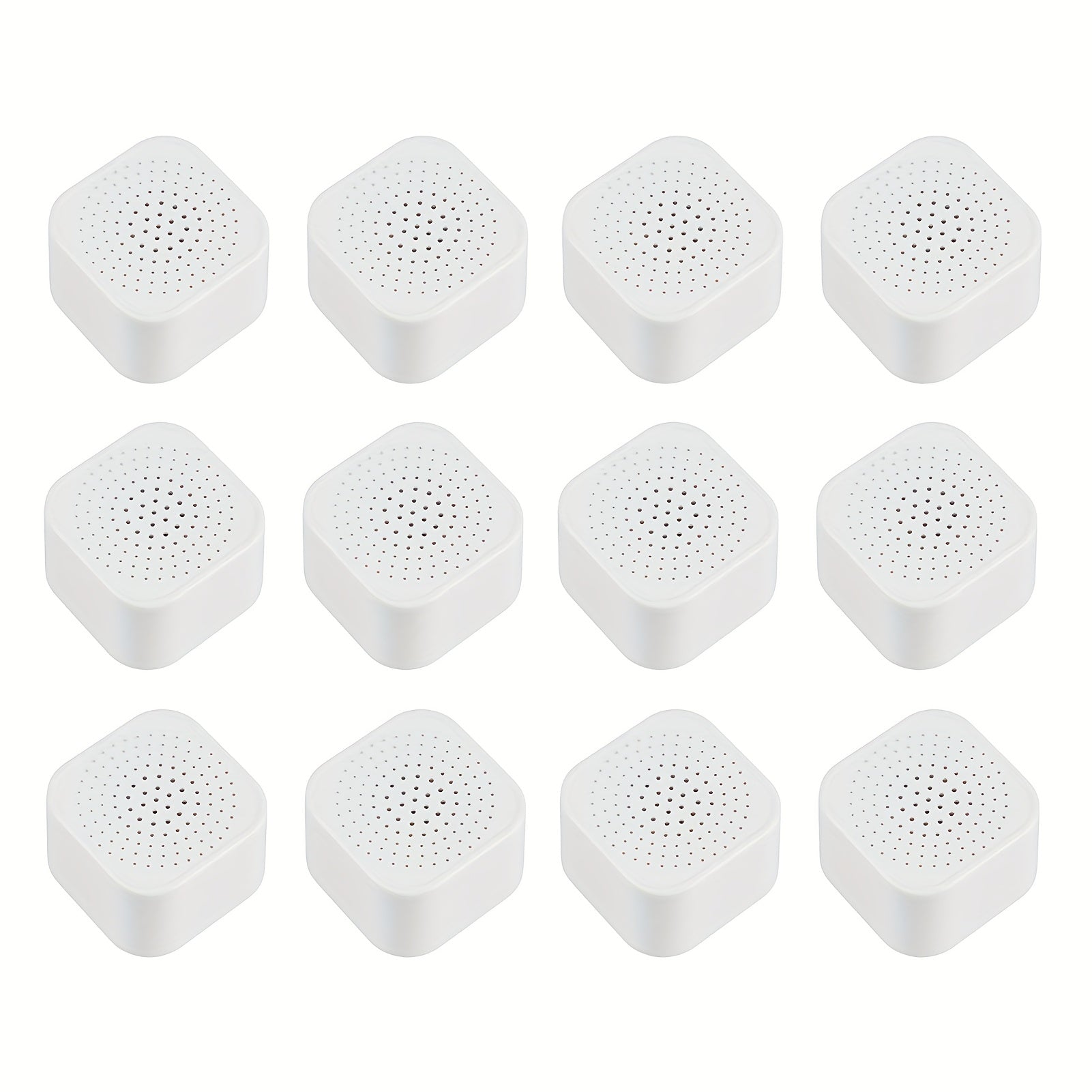 6/12pcs HUUCKY Absorbente de Olores con Carbón Activado - Diseño Cuadrado, Sin Necesidad de Electricidad, Caja Ventilada para Nevera, Congelador y Armarios