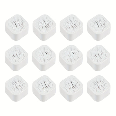 6/12pcs HUUCKY Absorbente de Olores con Carbón Activado - Diseño Cuadrado, Sin Necesidad de Electricidad, Caja Ventilada para Nevera, Congelador y Armarios