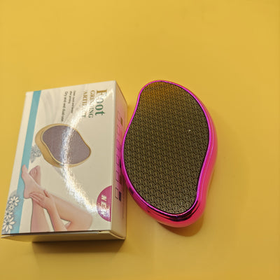 Eliminador de Piel Dura - Lima para Pies No Eléctrica, Exfoliante Nano Vidrio Beige Claro y Eliminador, Cuidado de Pies Suave sin Pilas (Rojo/Azul/Amarillo) - Ideal para Hogar, Salón o Viaje - Herramienta Ergonómica Manual, Dispositivo de Pedicura Portát