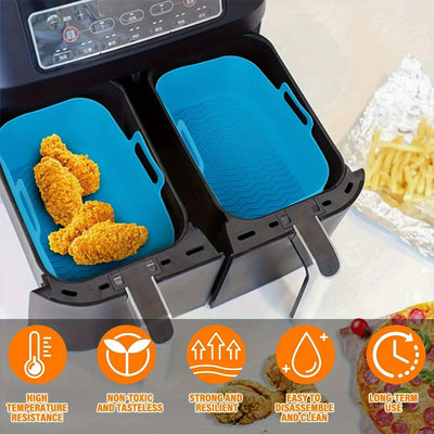 1pieza Forro de horno de aire de silicona antiadherente - Reutilizable, bandeja de hornear resistente a altas temperaturas para cocción de grado alimenticio, accesorios de cocina para regalos de Halloween y Navidad